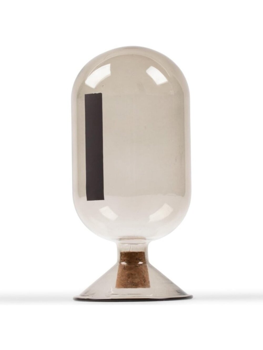 Elegant Smoke Glass Cloche - Decorative Jar & Match Holder for Candles & Bath